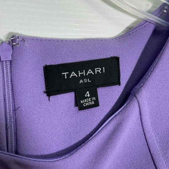 Tahari ASL Purple Mini Dress - Picture 5 of 6